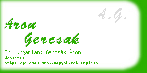 aron gercsak business card