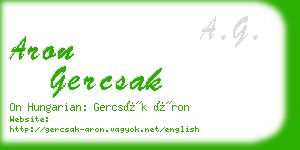 aron gercsak business card